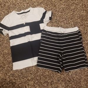 Carter's black and white outfit